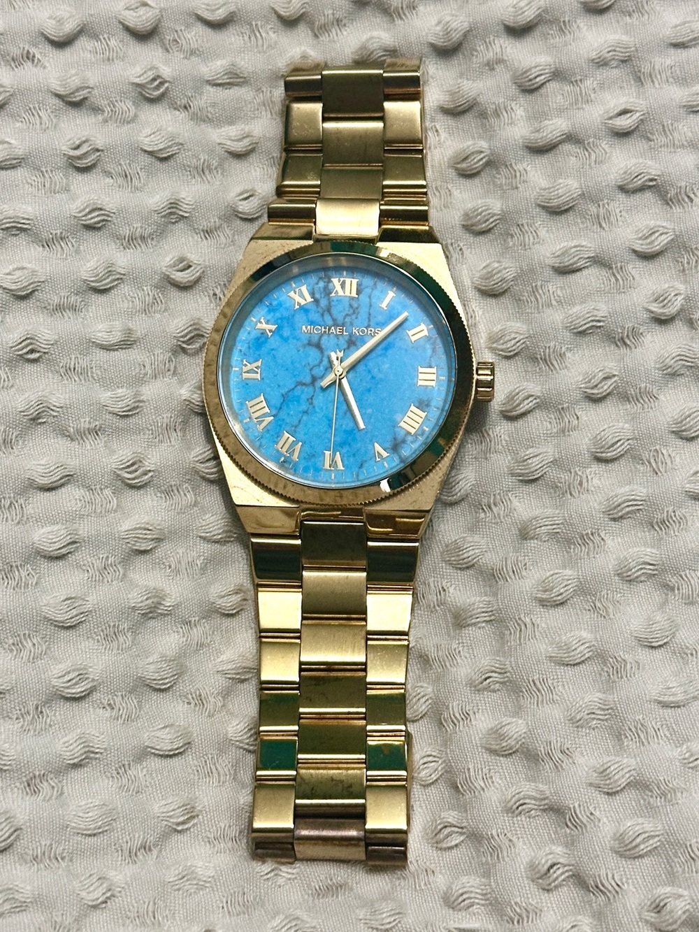 Michael Kors Channing MK5894 Turquoise Dial Gold-tone Stainless Steel Watch